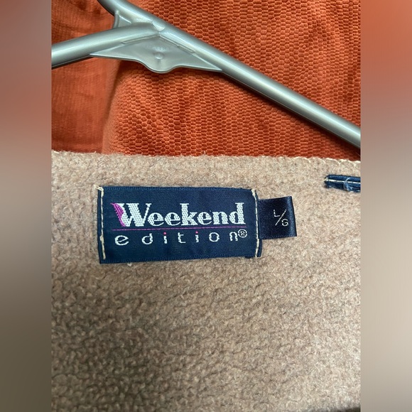 Vintage fleece cardigan with white embriodery - Picture 5 of 5